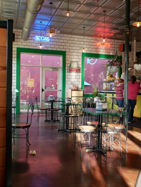 Seating area inside Ted & Wally's